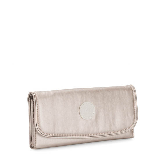 Kipling Money Land Metallic Snap Lommebok Beige | NO 1428MQ